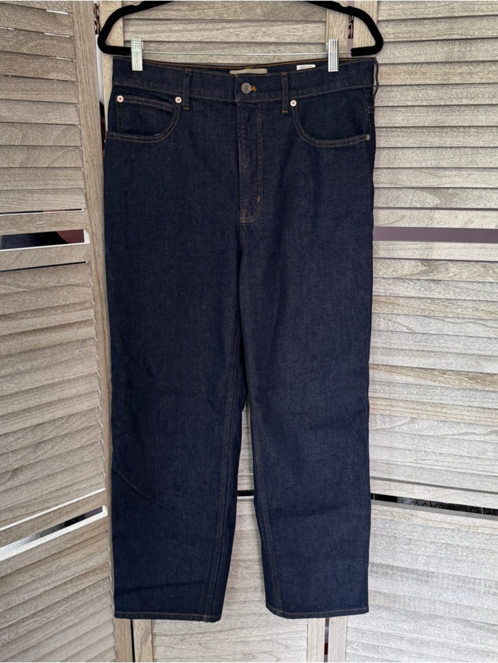 Everlane The Way-High Jean Dark Indigo Rinse High Rise Straight Leg Size 31R